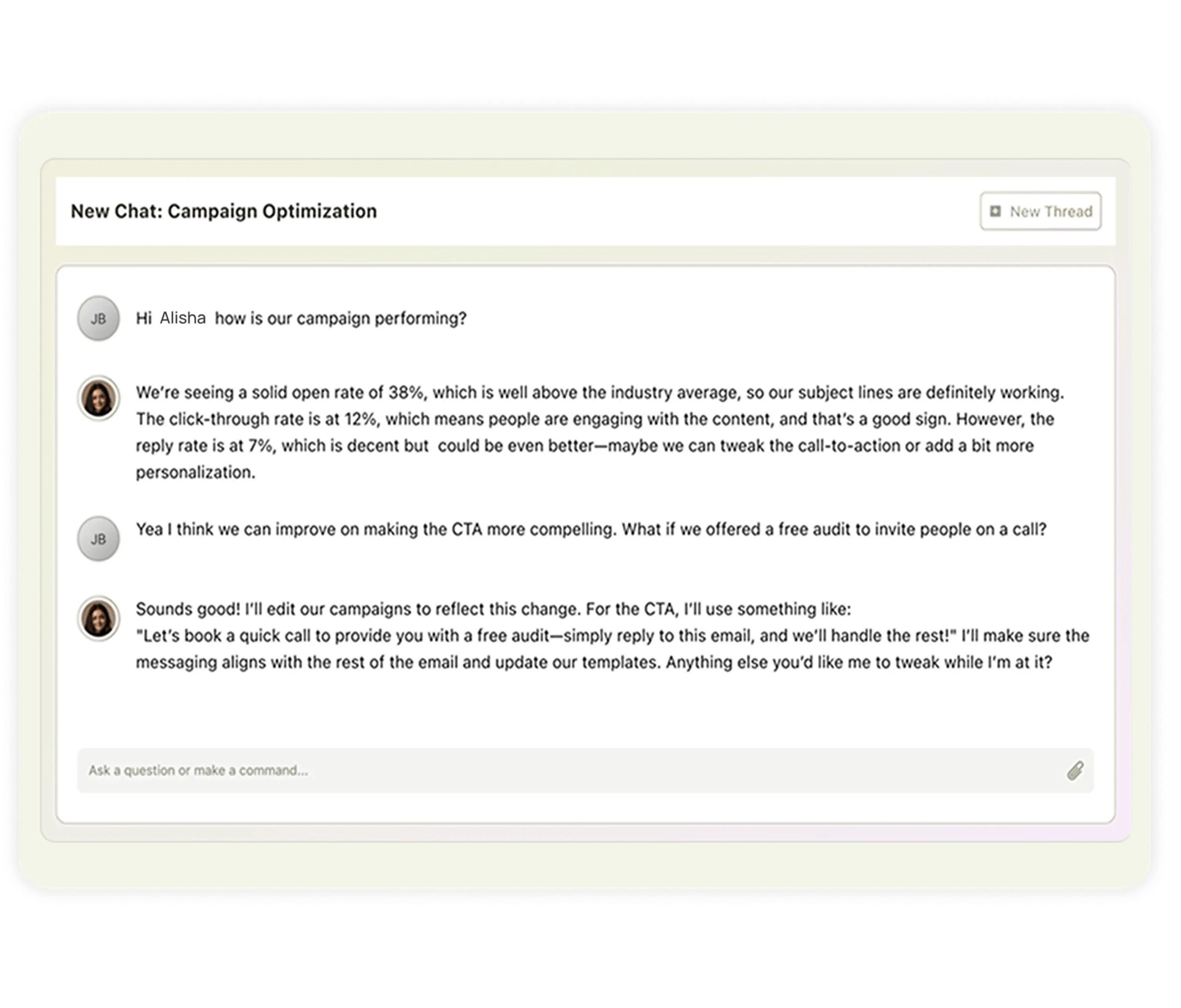 AI Team Chat Interface